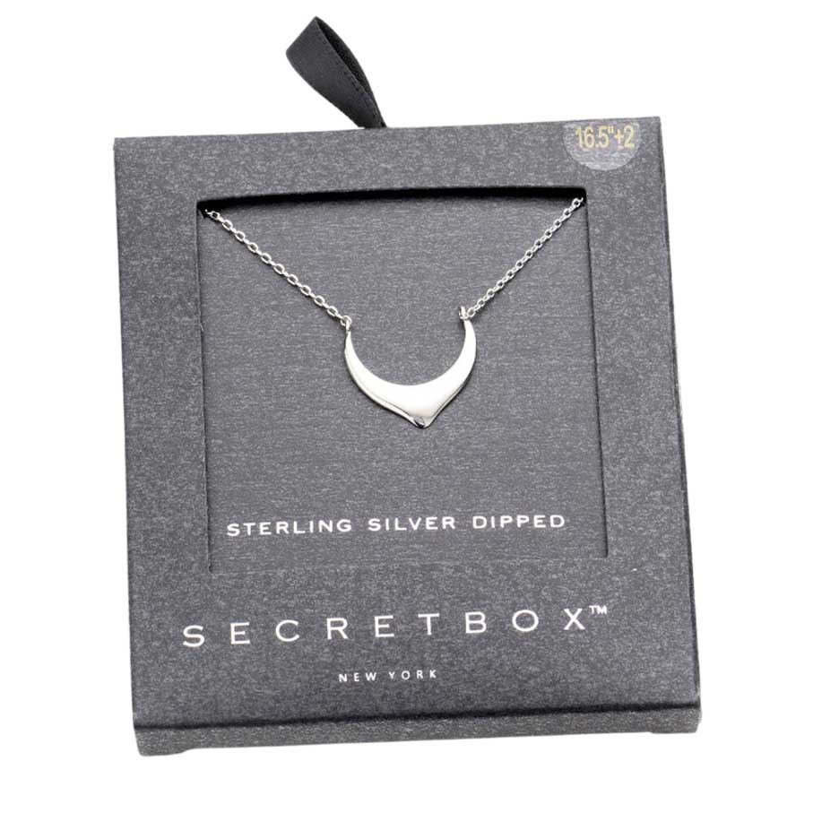 White Gold Secret Box Sterling Silver Dipped Abstract Metal Pendant Necklace. Get ready with these Necklace, put on a pop of color to complete your ensemble. Perfect for adding just the right amount of shimmer & shine and a touch of class to special events. This necklace is perfect Mother's Day gift for all the special women.