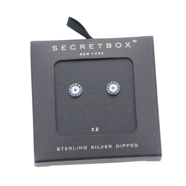 White Gold White Gold Crystal Evil Eye Stud Earrings With Secret Box, get ready with these earrings to receive the best compliments on any occasion. The beautifully crafted design adds a gorgeous glow to any outfit. These classy earrings are the perfect gift for your lovers, mothers, friends, and family members.