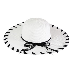 White Handmade Edge Detailed Floppy Hat, Expertly handcrafted with attention to detail, this is a must-have accessory for any fashion-forward individual. Its unique edge detailing adds a touch of sophistication, while its wide brim provides ample sun protection. Perfect for any occasion, it is both functional and stylish.
