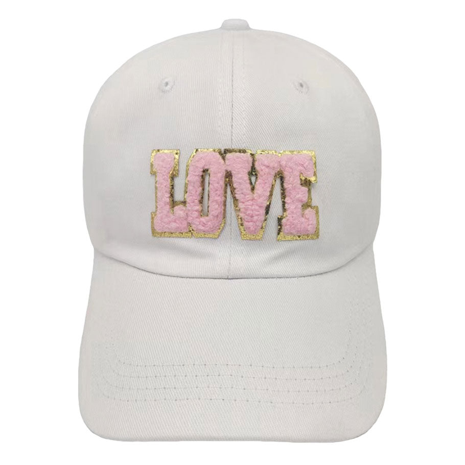 White Love Message Baseball Cap, features a classic collection to show your love with every step you take and an adjustable back strap to fit most sizes. Expertly embroidered with the words “Love”, this stylish cap is perfect for everyday outings. It's an excellent gift for your friends, family, or loved ones.