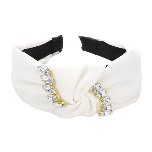 White Marquise Stone Embellished Knot Burnout Headband, get ready with this marquise stone knot headband to receive the best compliments on any special occasion. This classy marquise stone headband is perfect for parties, Weddings, and Evenings. Awesome gift for anniversaries, Valentine’s Day, or any special occasion.