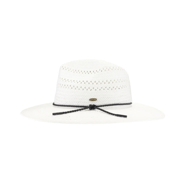 Open Weave C.C Panama Sun Hat combines classic Panama style with breathable open-weave construction, offering superior ventilation and sun protection. Crafted for durability and comfort, this hat is ideal for outdoor enthusiasts seeking both function and timeless elegance. Its lightweight design ensures all-day wearability, making it a reliable accessory for sunny days.