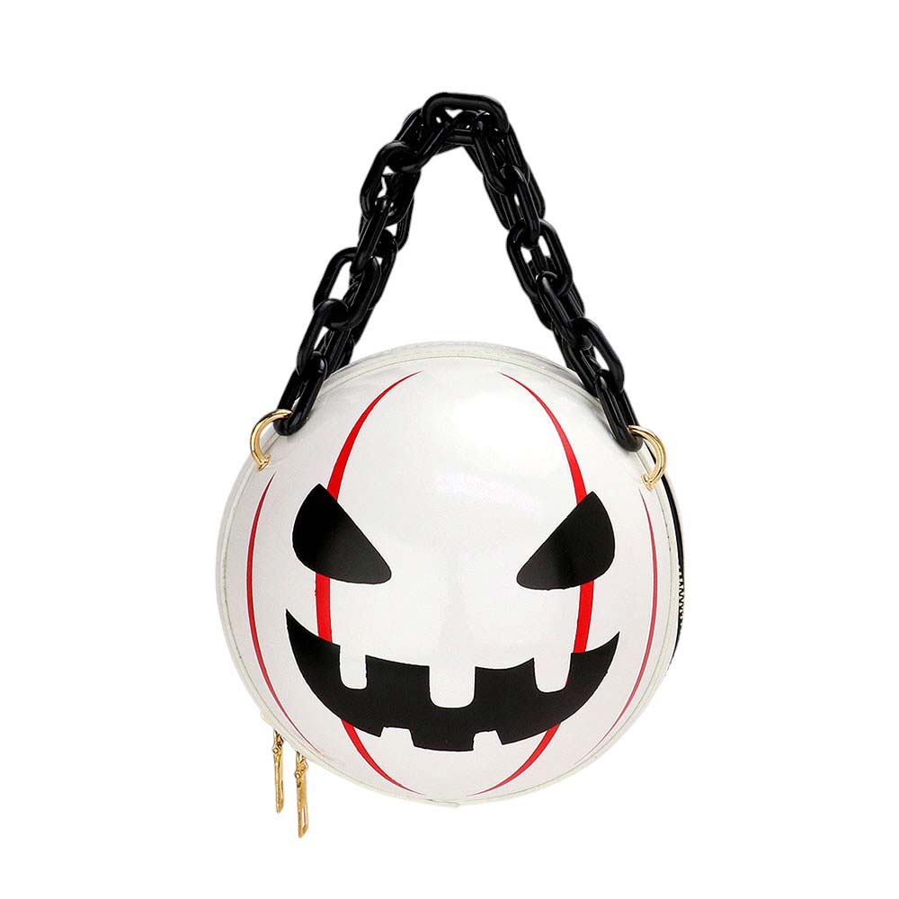 White-Pumpkin Round Tote Crossbody Bag is perfect for any occasion. With its unique round shape and multiple carrying options, it is both stylish and practical. Made from high-quality materials, it offers durability and functionality. Perfect for carrying essentials while on the go. This is the perfect gift for your friends.