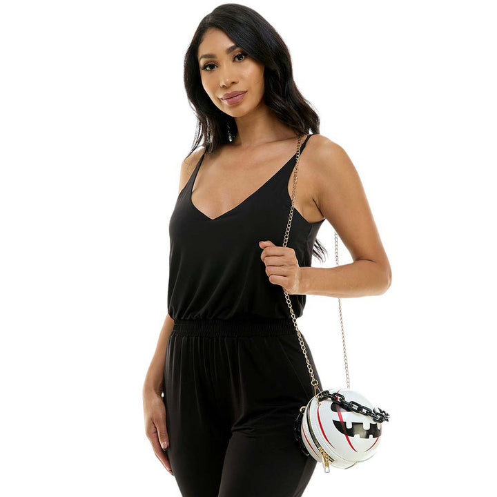 White-Pumpkin Round Tote Crossbody Bag is perfect for any occasion. With its unique round shape and multiple carrying options, it is both stylish and practical. Made from high-quality materials, it offers durability and functionality. Perfect for carrying essentials while on the go. This is the perfect gift for your friends.