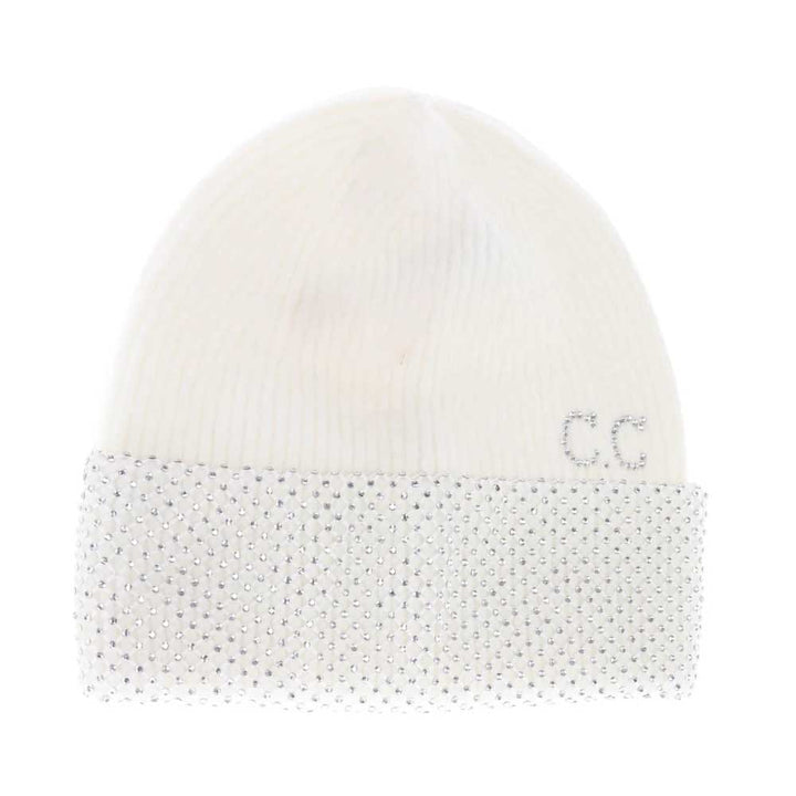 White Rhinestone Net Cuff C.C Beanie is a sophisticated accessory that blends timeless knit craftsmanship with contemporary elegance. Featuring a netted cuff adorned with delicate rhinestones, it provides a subtle shimmer that enhances any winter outfit. Designed with high-quality materials, this beanie offers exceptional warmth and durability while maintaining a lightweight feel. Perfect for those seeking both function and refined style in cold weather headwear. 