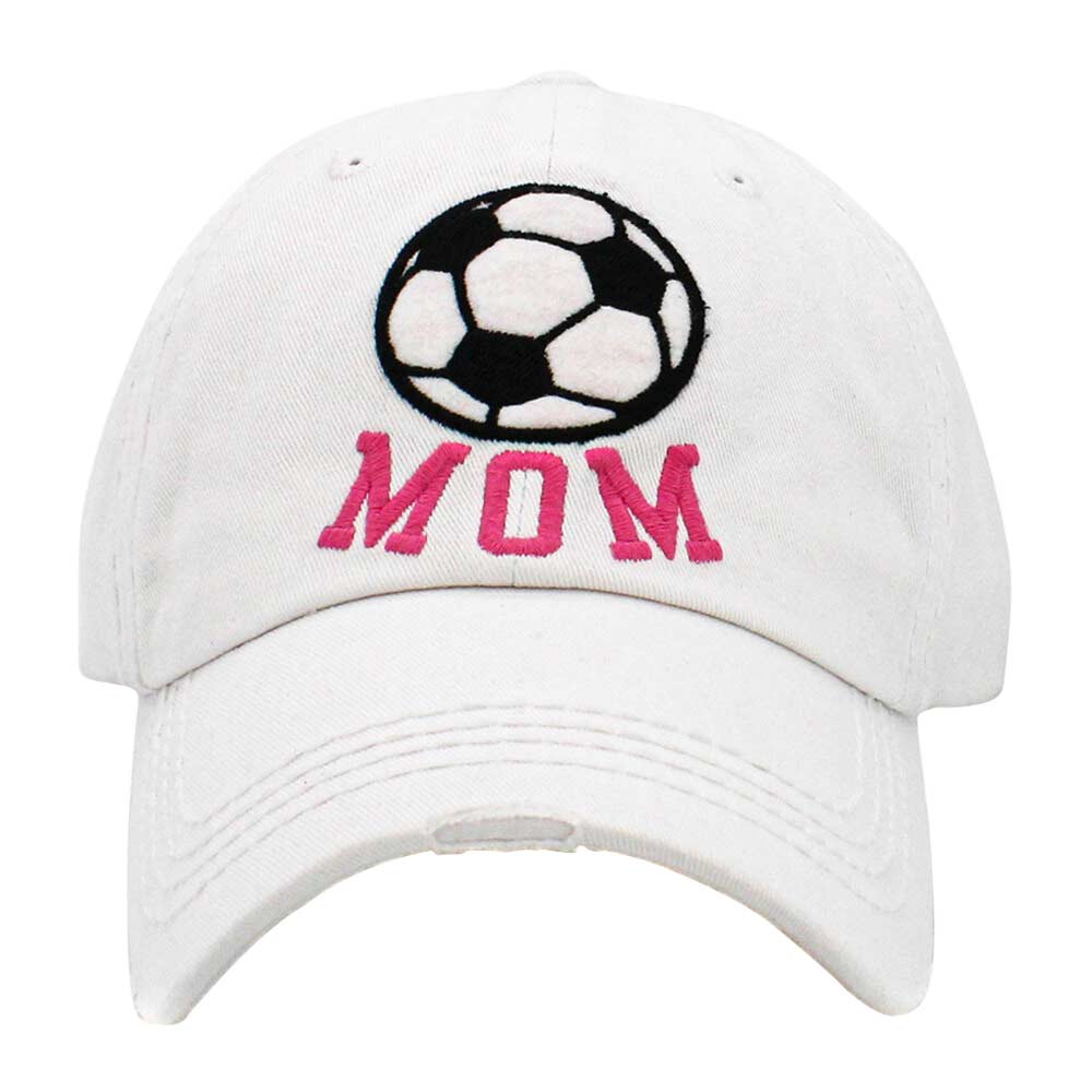 White Soccer Mom Message Vintage Baseball Cap, keep your styles on even when you are relaxing at the pool or playing at the beach. Large, comfortable, and perfect for keeping the sun off of your face and neck. An excellent gift for your mom on her birthday, Mother's Day, Valentine's Day, or any other meaningful occasion.