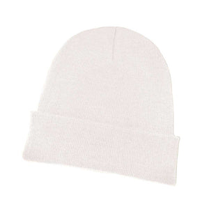 White Solid Knit Beanie Hat, Stay warm and stylish with this classic piece. Made from high-quality yarn, this beanie is designed to keep you comfortable in colder weather conditions. Its snug fit provides optimal heat retention to keep you insulated. Available in a range of colors, this beanie is perfect for winter weather.