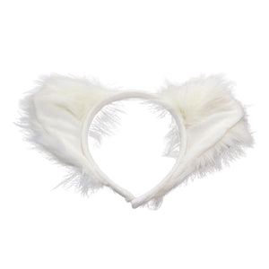 White Trendy Faux Fur Animal Ear Headband, push back your hair with this pretty headband, and add a pop of color to any plain outfit! This is beautifully designed with an animal theme that will make a glowing touch on everyone. This is the perfect gift for Halloween, especially for your friends, family, and your love.