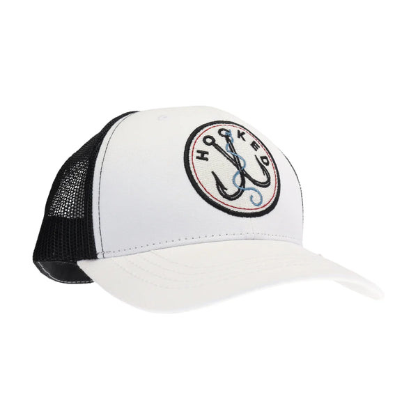 White Unisex Embroidered Hooked Patch C.C Trucker Ball Cap features a detailed embroidered hooked patch, combining classic style with durable craftsmanship. Its breathable mesh back ensures comfort and ventilation, making it ideal for all-day wear. Designed for versatility, this cap suits various casual and outdoor activities while providing a secure fit. Perfect for those seeking a blend of function and distinctive design in headwear. 