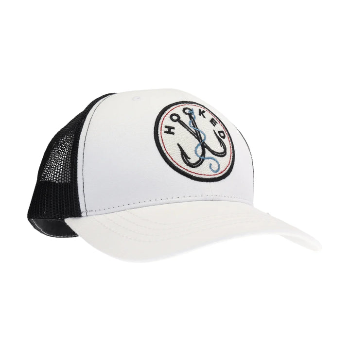 White Unisex Embroidered Hooked Patch C.C Trucker Ball Cap features a detailed embroidered hooked patch, combining classic style with durable craftsmanship. Its breathable mesh back ensures comfort and ventilation, making it ideal for all-day wear. Designed for versatility, this cap suits various casual and outdoor activities while providing a secure fit. Perfect for those seeking a blend of function and distinctive design in headwear. 