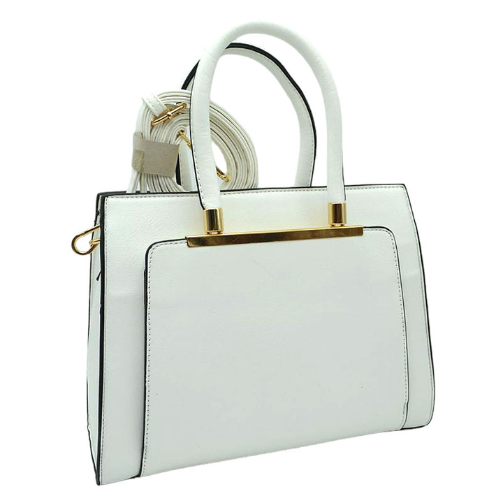 White Women's Faux Leather Top Zipper Closure Handheld Tote Bag. Made of high quality Vegan leather material that's light weight and comfortable to carry. perfectly goes with any outfit and shows your trendy choice to make you stand out on your occasion. Ideal for keeping your phone, makeup, money, bank cards, lipstick, coins, and other small essentials in one place. Perfect gifts for your lovers and lover persons on valentines Day. Stay comfortable & attractive on occasion.