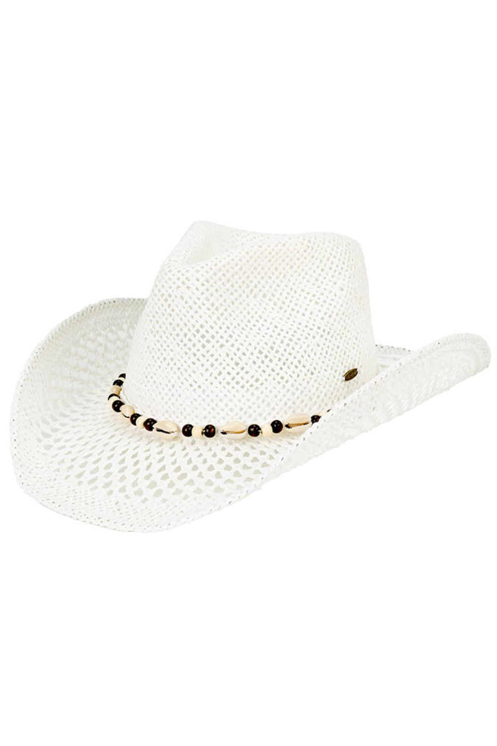 C.c Seashell and Bead Band Pattern Paper Cowboy Hat  display picture 3