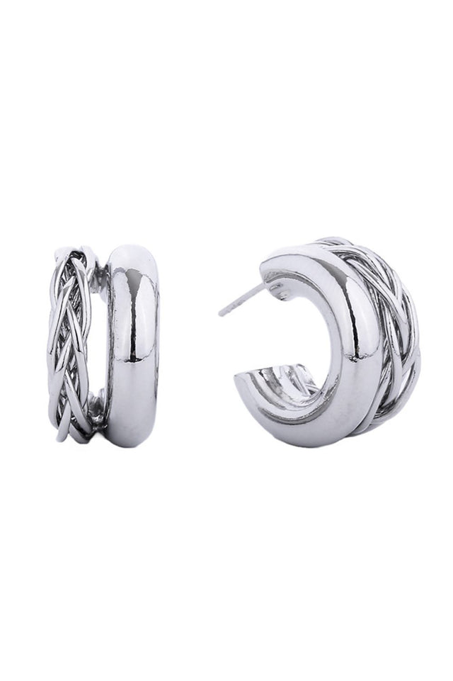 White Gold Elegant post hoop earrings crafted with hypoallergenic brass and finished in luxurious 14K gold or white gold dipping. These timeless hoops feature a delicate 1.91cm diameter, perfect for everyday wear or special occasions. Lead and nickel compliant, making them safe for sensitive skin. A versatile addition to any jewelry collection that combines classic style with comfort and quality craftsmanship.