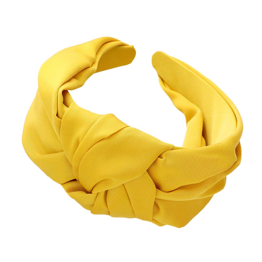 Yellow Beautiful Solid Knot Burnout Headband, be the ultimate trendsetter & be prepared to receive compliments wearing this solid knot headband with all your stylish outfits! Perfect for everyday wear, outdoor festivals, and many more. Awesome gift idea for your loved one or yourself.