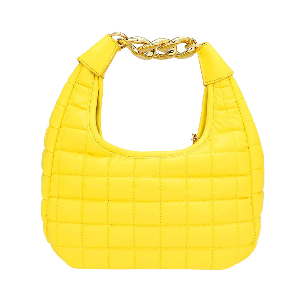 Yellow Quilted Soft Tote Crossbody Bag,  the interior has enough capacity for keys, phones, cards, sunglasses, purses, lipsticks, books, and water bottles. A wonderful gift for your lover, family, and friends. Perfect for traveling, beach, parties, shopping, camping, dating, and other outdoor activities in daily life.