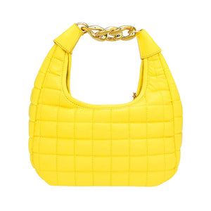Yellow Quilted Soft Tote Crossbody Bag,  the interior has enough capacity for keys, phones, cards, sunglasses, purses, lipsticks, books, and water bottles. A wonderful gift for your lover, family, and friends. Perfect for traveling, beach, parties, shopping, camping, dating, and other outdoor activities in daily life.