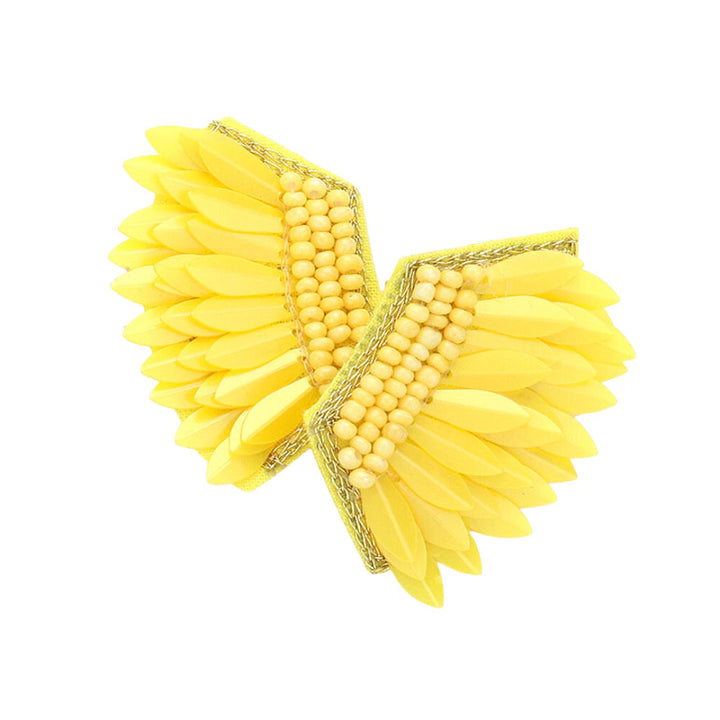 Yellow Boho Fringe Beaded Earrings are the perfect accessory to boho-ify your look! They feature a felt backing for comfort, and colorful beading for that added fringe-y flair. Perfect Birthday Gift, Anniversary Gift, Christmas Gift, Regalo Cumpleanos, Regalo Navidad, Aniversario, etc