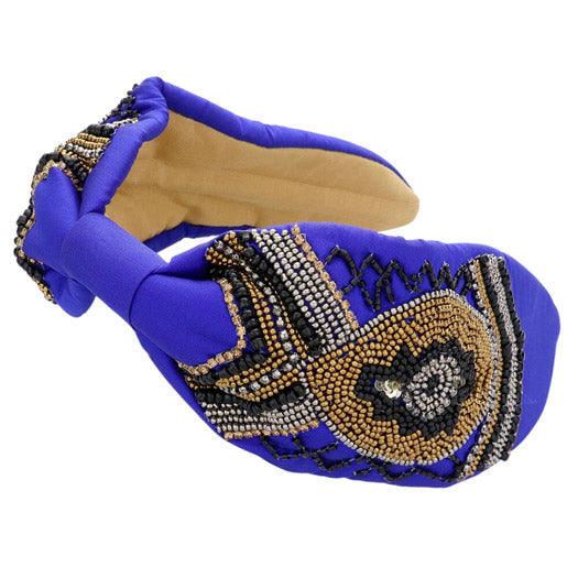 This Royal Blue Seed Beaded Headband features an intricate, eye-catching pattern of seed beads that adds an elegant touch to any ensemble. Its adjustable elastic band ensures a perfect fit for all sizes and shapes. Perfect for everyday wear, outdoor festivals, special occasion, Birthday Gift and more.