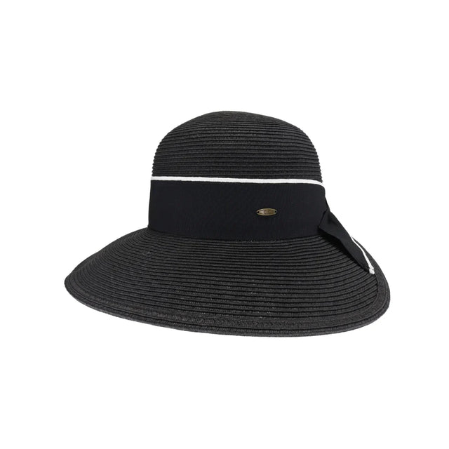 Black Butterfly Split Bow Back C.C Brim Hat combines stylish design with functional comfort. Featuring a split bow detail at the back, this hat offers an adjustable fit for all-day wear. Its structured brim provides sun protection while maintaining a fashionable look, making it an ideal accessory for outdoor activities or casual outings. Crafted with quality materials, it ensures durability and breathability, perfect for those seeking both style and practicality in a hat.