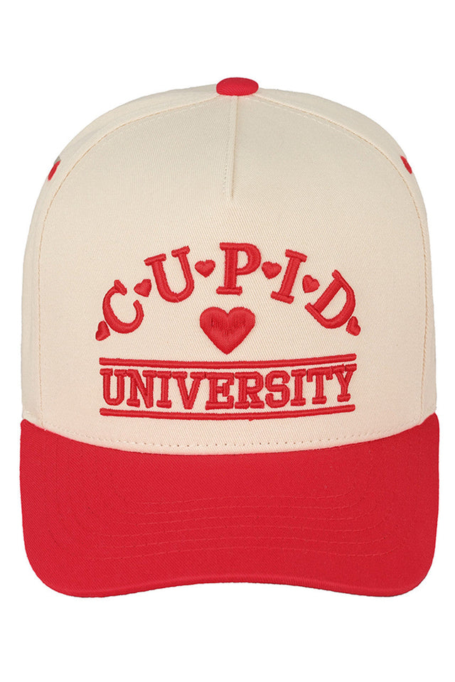 Red C.C. Cupid University Embroidered Cotton Trucker Cap combines classic trucker style with durable cotton fabric for lasting comfort and breathability. Featuring precise embroidery, this cap offers a refined look suitable for everyday wear. Its adjustable snapback ensures a secure fit, making it a versatile accessory for casual and outdoor activities. Ideal for those seeking both function and subtle style in headwear.