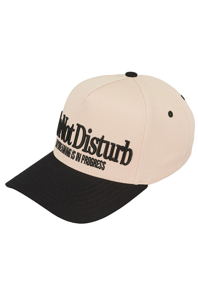 Black C.C DO NOT DISTURB Embroidered Cotton Baseball Cap combines comfort and style with its high-quality cotton fabric and precise embroidery. Designed for durability and breathability, this cap offers a relaxed fit ideal for everyday wear. It's clear "DO NOT DISTURB" message adds a playful yet practical touch, making it perfect for those seeking both function and fashion in their headwear.