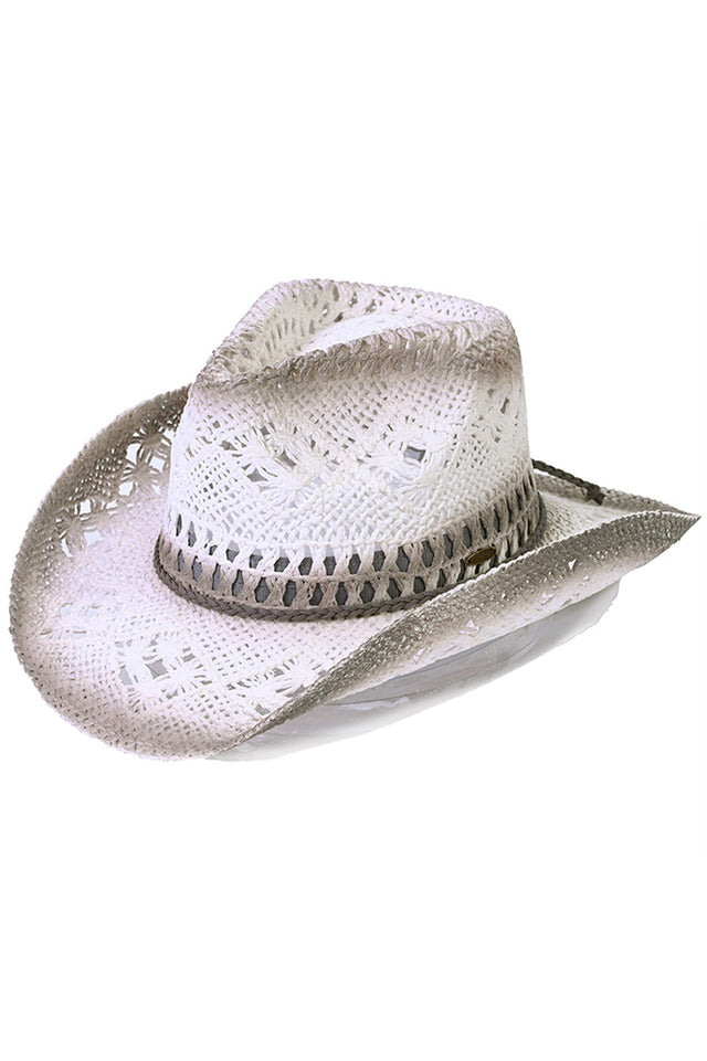 Black C.C KIDS Braided Suede Trim Band Weave Cowboy Hat combines classic western style with durable craftsmanship tailored for children. Featuring a braided suede trim band, this hat offers a refined look while maintaining comfort and fit for young wearers. Its woven design ensures breathability, making it ideal for outdoor activities and everyday wear. Perfect for adding a touch of authentic cowboy flair to any kid’s wardrobe. 