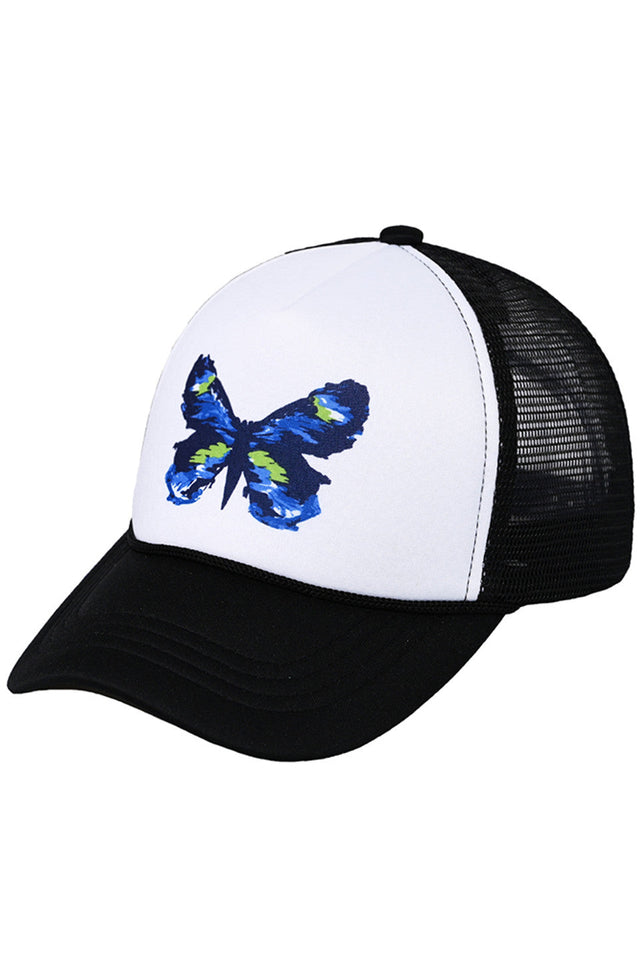 Black C.C Kids Hand Painted Abstract Butterfly Cap combines artistic flair with comfortable wear. Each cap features a unique, hand-painted abstract butterfly design, making it a standout accessory for children. Crafted with quality materials, it ensures a snug fit and durability for everyday use. Perfect for adding a creative touch to any outfit while providing sun protection. 