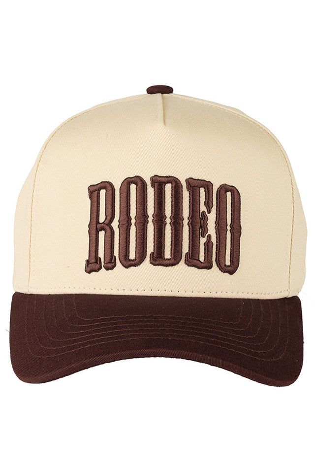 Brown C.C RODEO Letter Embroidered Snapback Trucker Hat features meticulously embroidered lettering that maintains its definition through extended wear. The structured front panels provide shape retention, while the breathable mesh back optimizes ventilation. The precision-engineered snapback closure delivers incremental sizing adjustments for optimal comfort, making it suitable for both casual wear and authentic rodeo environments. 