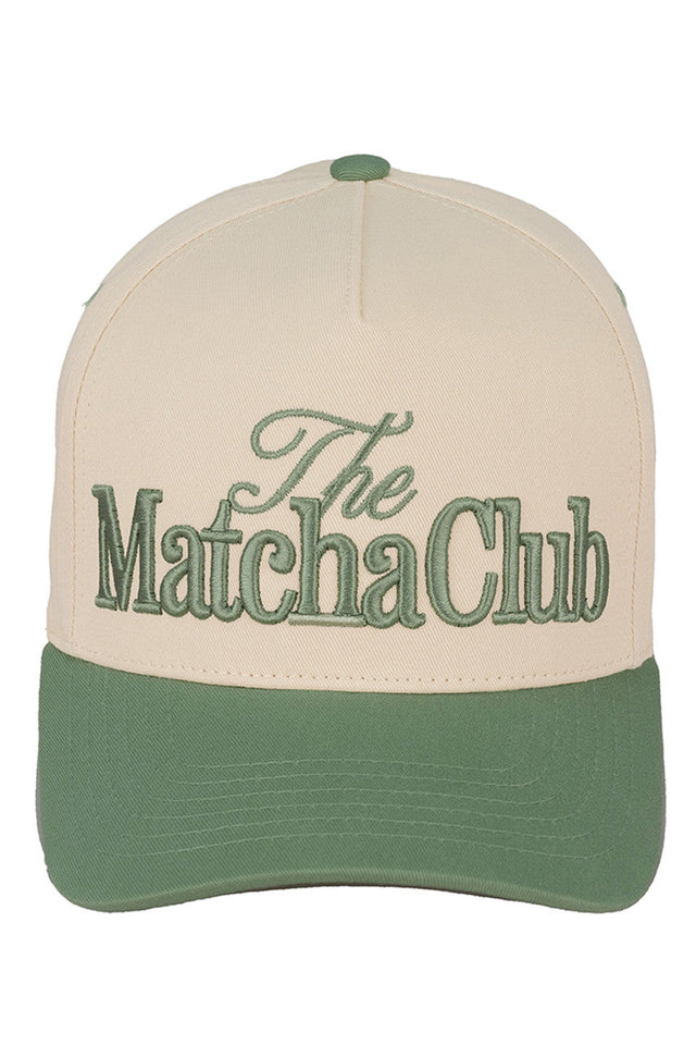Sage C.C THE MATCHA CLUB Embroidered Trucker Cap combines classic trucker style with detailed embroidery for a refined look. Its breathable mesh back ensures comfort during extended wear, while the adjustable snap closure offers a customizable fit. Perfect for casual outings or adding a subtle statement to your everyday wardrobe, this cap balances style and functionality with expert craftsmanship. 