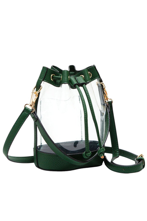 Women's Clear Crossbody Stadium Bucket Bag - Green