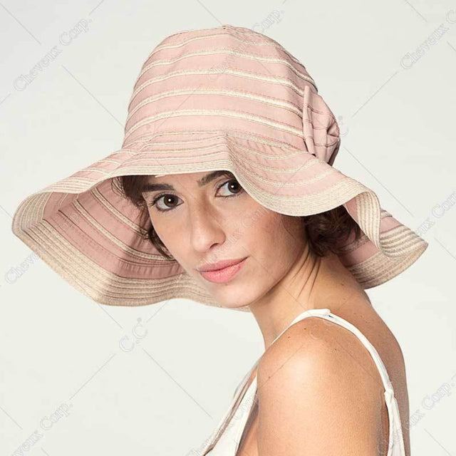 C.C Ribbon Fold Over Hat - Brim Hats