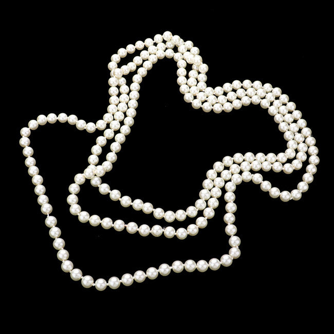 This exquisite long pearl necklace boasts a sophisticated look for any occasion, from special anniversaries to a night out. Enjoy this elegant reminder of your love for years to come, the perfect addition to every outfit. Birthday Gift, Anniversary Gift, Christmas Gift, Regalo de Cumpleanos, Navidad, Aniversario, etc