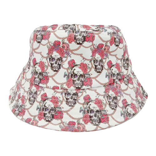 Show off your edgy side in this Flower Skull Patterned White Bucket Hat! This playful hat will get you noticed thanks to its unique pattern of skulls and flowers, and keep you protected at the same time. So don't miss out — grab this hat and make a statement! Perfect gifts for Birthday Gift, holidays, Valentine’s Day
