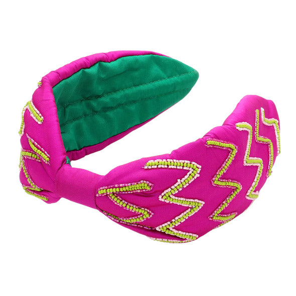 Add some zig-zags and a hint of chevron to your outfit with this fun Beige Zigzag Chevron Patterned Headband! It'll keep your hair in place with its unique patterned design. Perfect for any occasion, dress it up or dress it down, you can't go wrong! Perfect for everyday wear, outdoor festivals, Birthday Gift and more. 