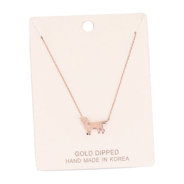 Rose Gold Gold Dipped Dachshund Heart Charm Dog Detailed Pendant Charm Necklace; this beautiful Dachshund dog themed charm necklace is the perfect gift for the women in our lives who love dogs. Perfect gift for National Dog Day, Birthday Gift, Anniversary Gift, Mother's Day Gift, Just Because Gift, Dog Lover, Dog Mom, Pet Owner