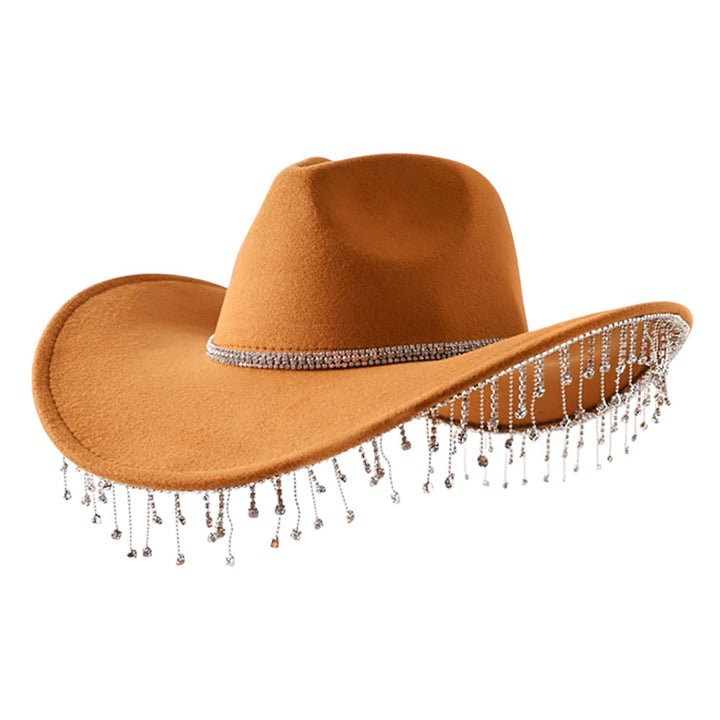 Rhinestone Band with Pointed Stones Paved Cowboy Western Hat  display picture 1