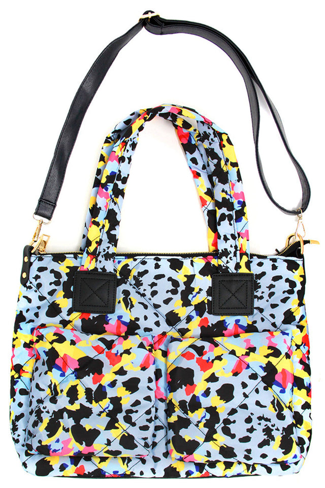 Leopard Puffer Hand Bag combines bold animal print with a modern puffer design, offering both style and practicality. Crafted for durability and comfort, its lightweight padded exterior protects your belongings while making a fashion statement. Ideal for everyday use, this bag adds a distinctive edge to any outfit with its unique texture and pattern.