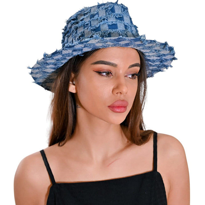 Distressed Patchwork Denim Fedora Hat – Madeline Love