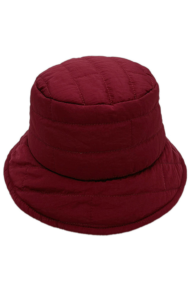 Burgundy Lined Padding Bucket Hat features a lined interior with strategic padding for exceptional comfort and insulation. Crafted with durable materials to withstand daily wear while maintaining its structured silhouette. The versatile design offers reliable sun protection with a practical brim width that balances coverage and visibility for all-season wear. 