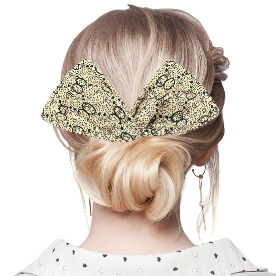 Cream Luxury Patterned Deft Bun Maker Hair Band. Deft Bun Maker Hair Band making you feel extra glamorous. Push back your hair with this pretty Bun Maker Hair Band, add a pop of color to any plain outfit! Be ready to receive compliments. Be the ultimate trendsetter wearing this Deft Bun Maker Hair Band with all your stylish outfits!