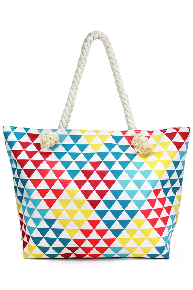 Multi Color Pattern Beach Bag combines vibrant design with practical functionality. Crafted to hold all your beach essentials, its spacious interior and durable material ensure convenience and longevity. The colorful pattern adds a stylish touch, making it an ideal accessory for beach outings or casual summer days.