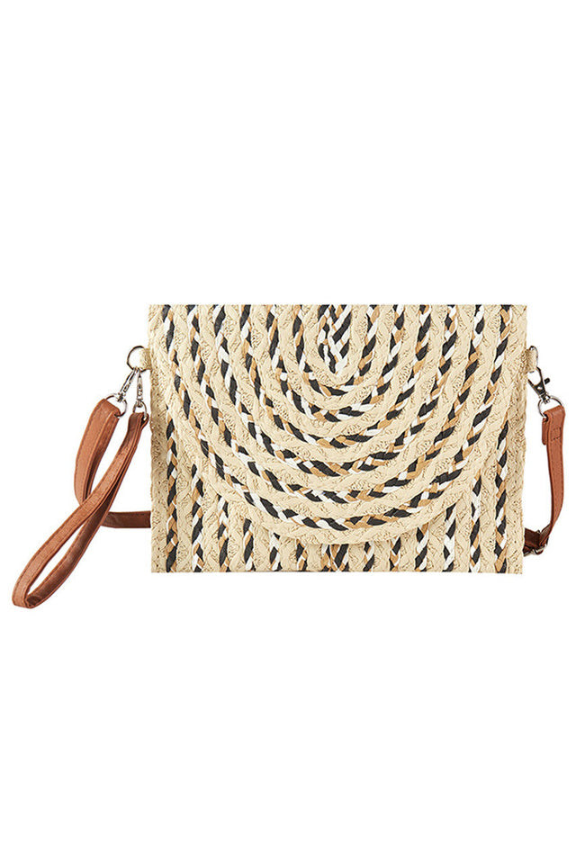Multi Color Straw Summer Clutch Crossbody Bag combines vibrant hues with lightweight straw material, offering both style and practicality for warm-weather outings. Its compact design ensures easy carrying, while the crossbody strap provides hands-free convenience. Ideal for casual summer events, this bag adds a pop of color and a natural texture to your ensemble, enhancing your look with effortless sophistication. 