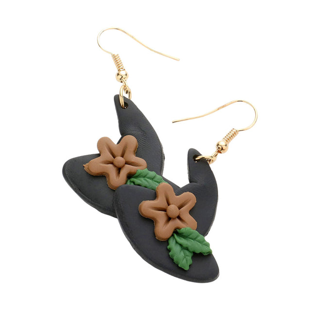 These Polymer Clay Black Witch Hat Dangle Earrings will bring spooky fun to your Halloween look! Constructed with lightweight polymer clay, these earrings are perfect for a chic costume accessory. Haunted yet chic! Absolutely perfect for Halloween parties, cosplay, costume party, parade. Happy Halloween!