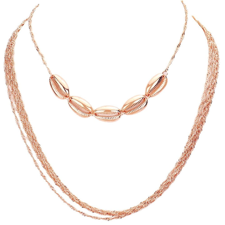 Shell Multichantier Puka Shell Multi Layer / Multi Chain Necklace – Madeline Love