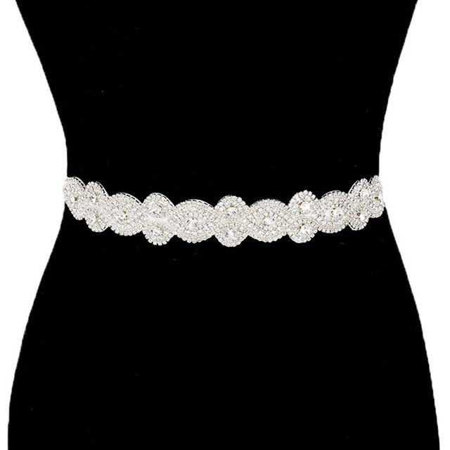 Silver White Felt Back Rhinestone Sash Ribbon Bridal Wedding Belt Headband. A timeless selection, this sparkling rhinestone, Bridal Belt, Rhinestone Belt, Bridal Belt Sash, Wedding Belt is exceptionally elegant, adding an exquisite detail to your wedding dress or tie it on your hair for a glamorous to any outfit.