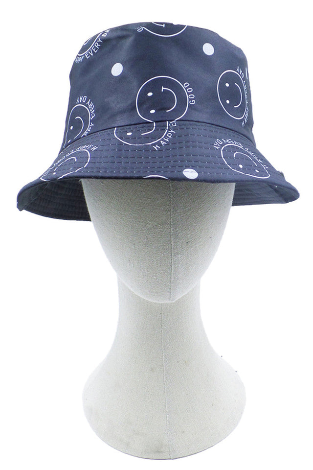 Black Smile Pattern Bucket Hat represents the intersection of contemporary design and practical headwear. The distinctive smile motif creates visual rhythm across the fabric, while the structured bucket silhouette provides reliable sun protection. Engineered with attention to detail, this hat features reinforced stitching and quality materials that ensure durability without compromising on style or comfort.
