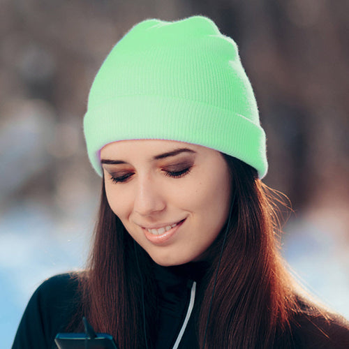 Soft Basic Beanie Hat - Green