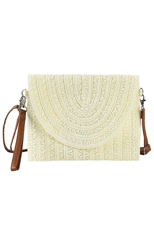 Straw Envelope Crossbody and Clutch Bag offers versatile style with its dual functionality. Crafted from natural straw, it combines lightweight durability with a chic, textured finish. Use it as a crossbody for hands-free convenience or as a clutch for a refined, minimalist look. Its envelope design ensures secure closure while maintaining a sleek silhouette, making it an ideal accessory for both casual outings and elegant occasions.