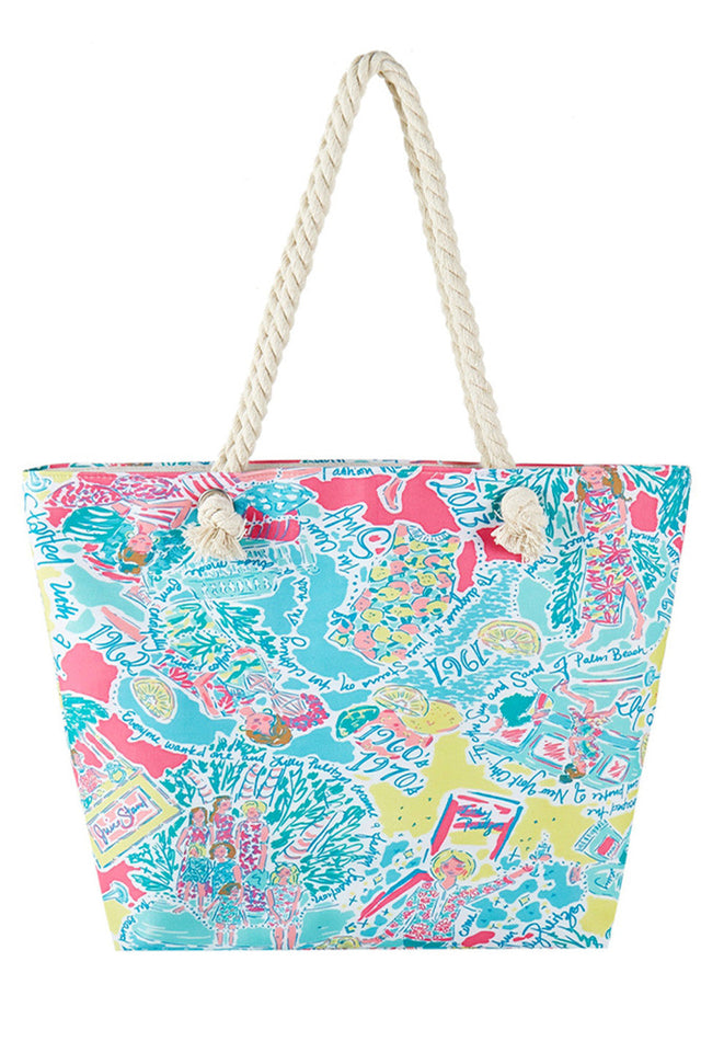 Multi Stylish Illustration Print Summer Tote Bag combines artistic design with practical functionality. Crafted from durable materials, it offers ample space for your essentials, making it perfect for daily use or beach outings. The vibrant illustration adds a unique, fashionable touch to your summer wardrobe, while sturdy handles ensure comfortable carrying. Ideal for those who appreciate both style and utility in their accessories.