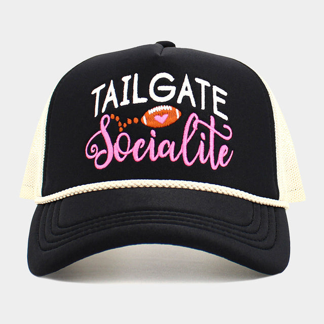 Beige, Black Tailgate Socialite Mesh Back Trucker Hat